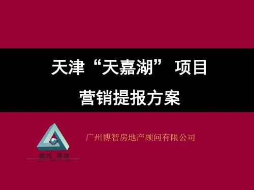 天津天嘉湖房地产项目营销策划方案ppt